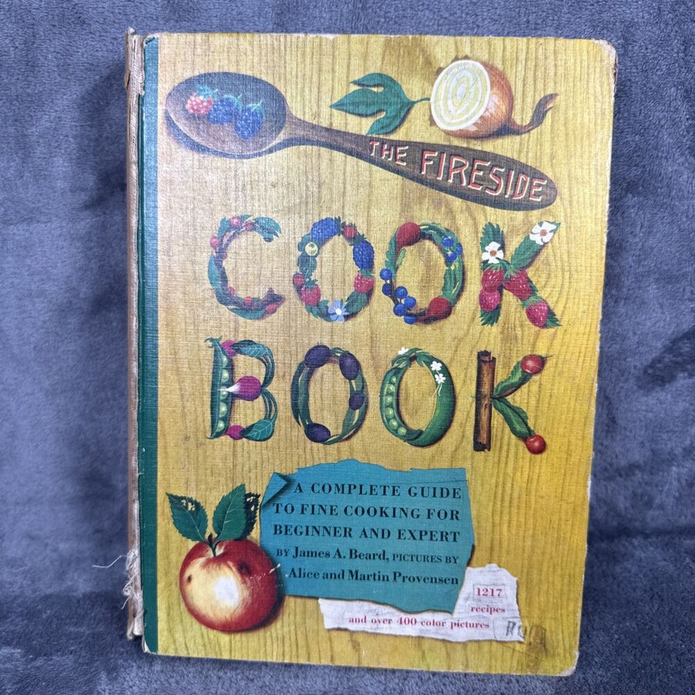 The Fireside Cookbook James Beard Alice &Martin Provensen 1949 HB DJ